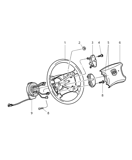 2002 Dodge Ram 3500 Regular Cab Steering Wheel Diagram