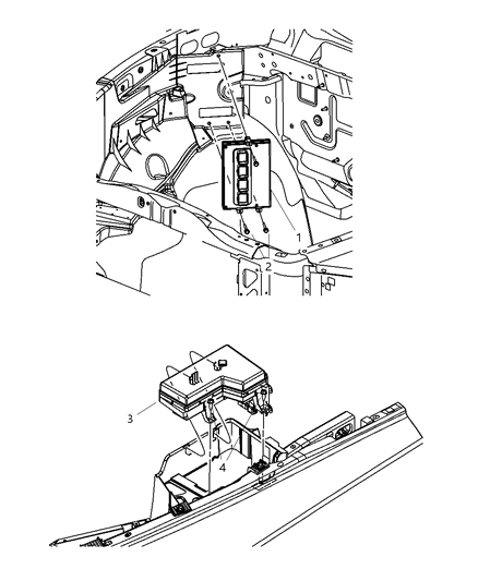 2010 Dodge Dakota Control Module Diagram for 5150499AB