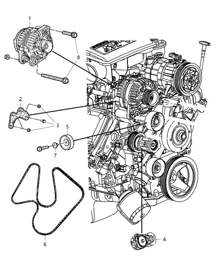 2011 Ram 3500 Cab Chassis Alternator & Related Parts Diagram 1 - Thumbnail