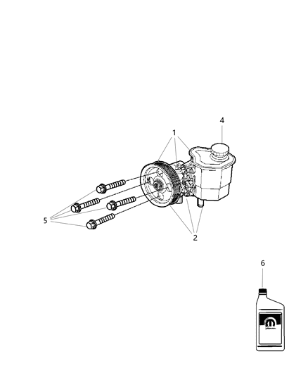 2009 Chrysler Aspen Power Steering Pump Diagram 1 - Thumbnail