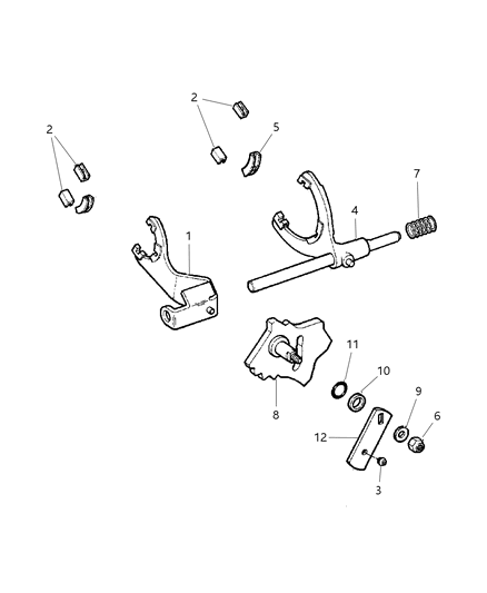 1997 Jeep Cherokee Lever Selector Diagram for 4897185AA