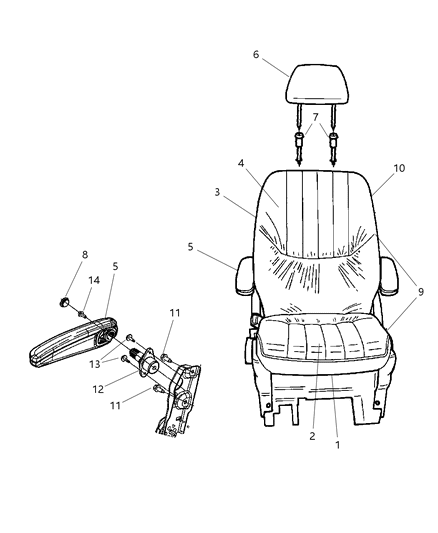 2006 Dodge Grand Caravan Rear Quad Seats Diagram 3 - Thumbnail
