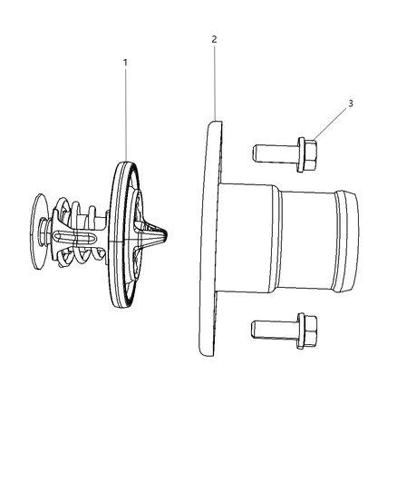 2011 Ram 3500 Cab Chassis Thermostat & Related Parts Diagram 1 - Thumbnail