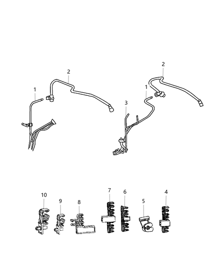 2010 Chrysler PT Cruiser Clip Fuel Diagram for 5085383AB