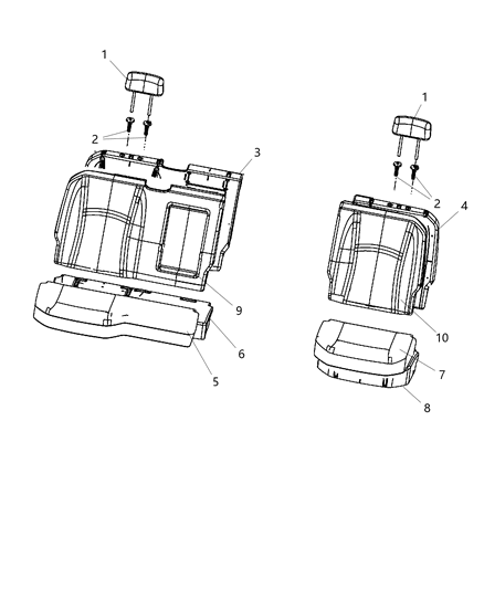 2011 Ram 1500 Quad Cab Rear Seat Diagram 5 - Thumbnail