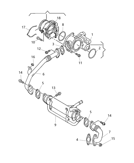 2009 Dodge Caliber Valve EGR Diagram for 68021528AB