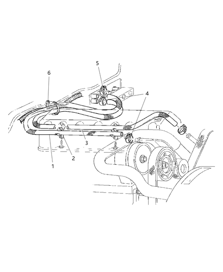 1997 Jeep Cherokee Plumbing - Heater Diagram 2 - Thumbnail
