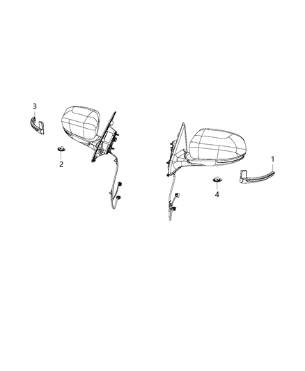 2020 Jeep Compass Turn Signal Lamp, Driver Side Diagram for 68228921AA