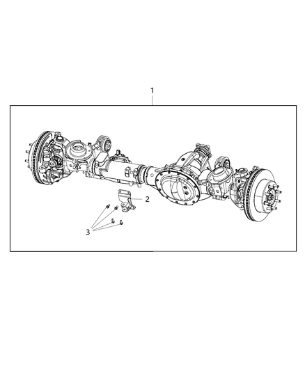 2016 Ram 3500 Cab Chassis Front Axle Assembly Diagram 1 - Thumbnail