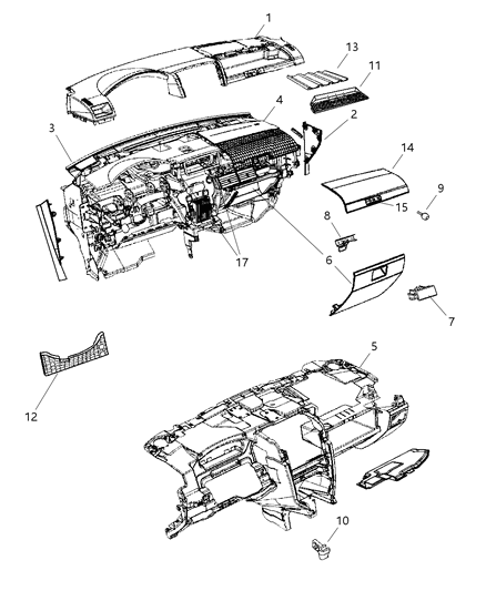 2008 Dodge Caliber Instrument Panel & Structure of Electrical Diagram