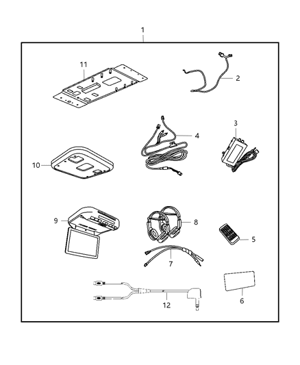 2012 Dodge Journey Warning Label Diagram for 5020533AC