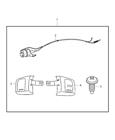 2007 Dodge Dakota Speed Control of Mopar Accessories - Component Parts Diagram