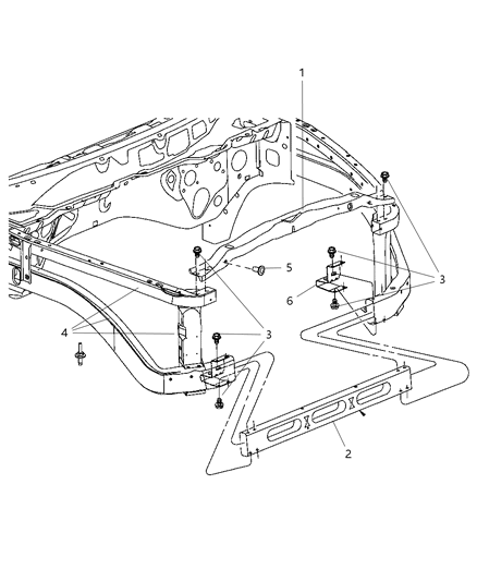 2008 Dodge Ram 3500 Cab Chassis Radiator Support Diagram