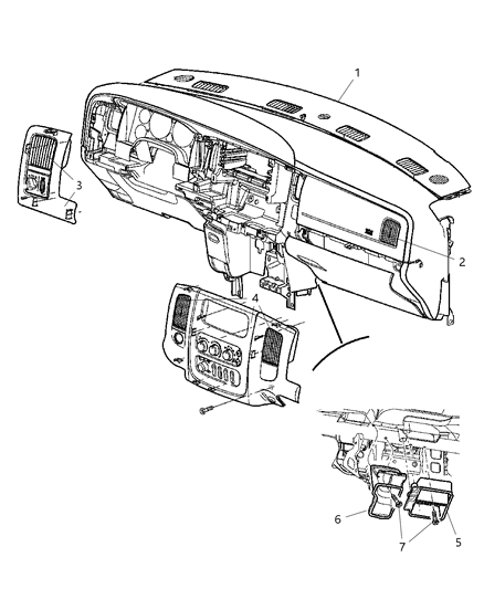 2007 Dodge Ram 3500 Cab Chassis Front Air Ducts Diagram
