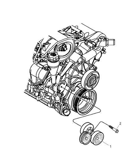 2006 Jeep Commander Drive Pulleys Diagram 1 - Thumbnail