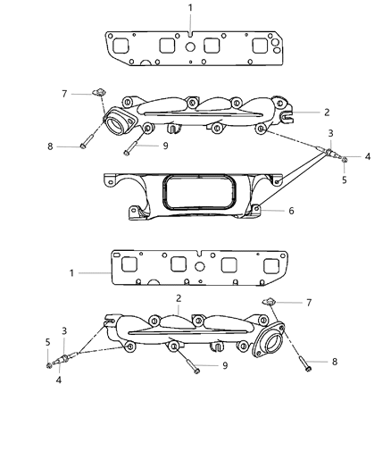 2013 Jeep Grand Cherokee Exhaust Manifolds & Heat Shields Diagram 2 - Thumbnail