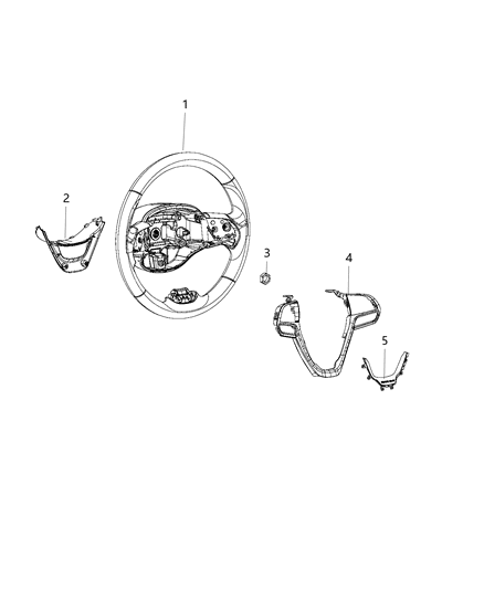 2019 Jeep Cherokee Steering Wheel Assembly Diagram 1 - Thumbnail