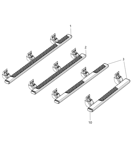2015 Ram 3500 Pickup Step, Body Side Diagram
