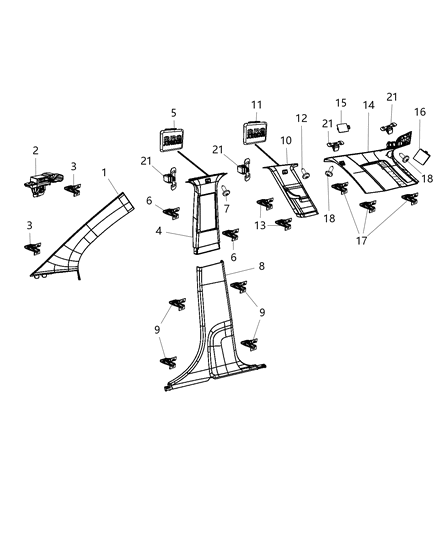 2013 Dodge Journey Stud Double Ended For Item 4 Diagram for 68045458AA