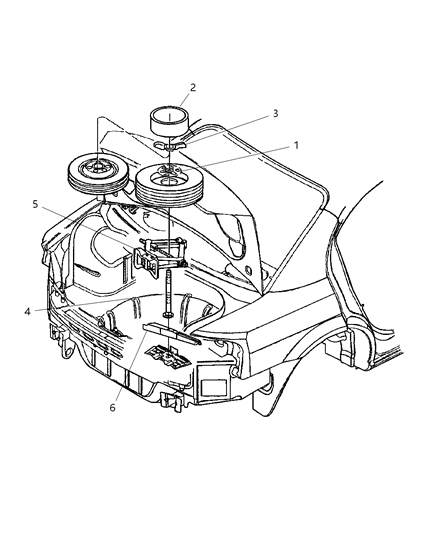 2002 Dodge Stratus Jack Assembly Bolt Diagram for 6506415AA