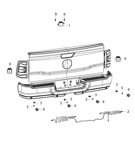 2020 Ram 3500 Cab Chassis Park Assist Diagram 2 - Thumbnail