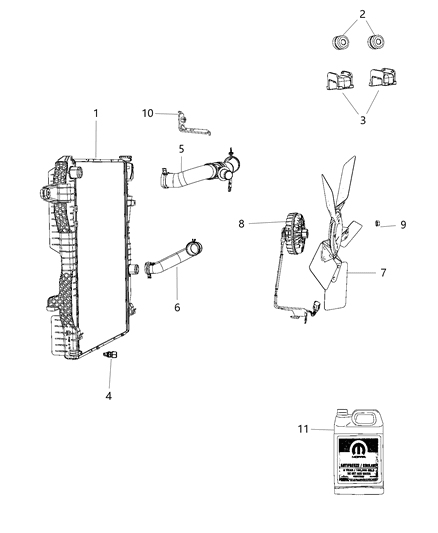 2014 Ram 5500 Radiator & Related Parts Diagram 2 - Thumbnail