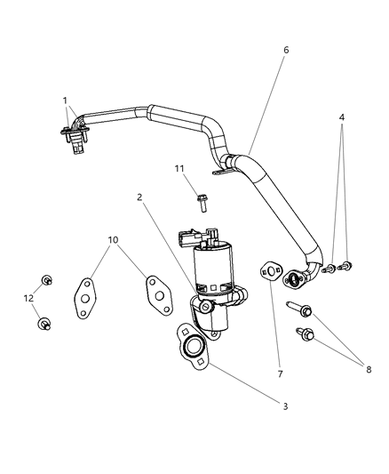 2007 Jeep Wrangler EGR Valve & Related Diagram 2 - Thumbnail