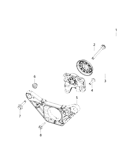 2021 Jeep Cherokee Axle Mounting, Rear Diagram