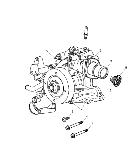 2007 Dodge Ram 1500 Water Pump Diagram 2 - Thumbnail