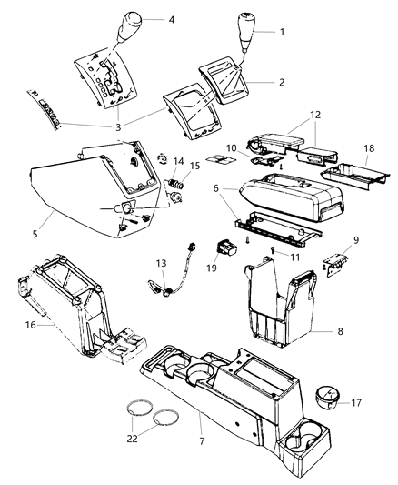 2011 Dodge Caliber Armrest, Beige Diagram for 1WN92BD3AA