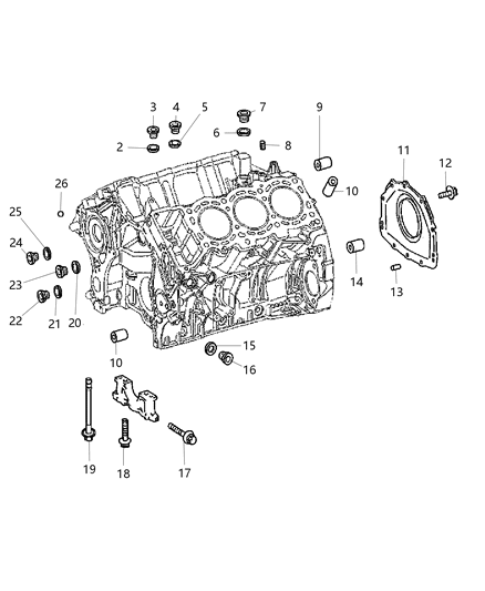 2007 Jeep Grand Cherokee Idler Pulley Bolt Diagram for 5073902AA