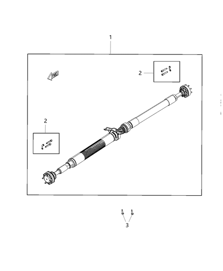 2019 Chrysler 300 Drive Shaft, Rear Diagram for 68261528AD