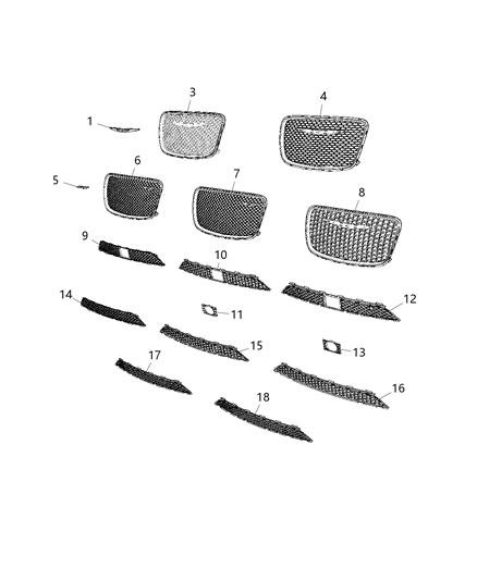 2015 Chrysler 300 Bezel Adaptive Cruise Control Diagram for 68214484AC