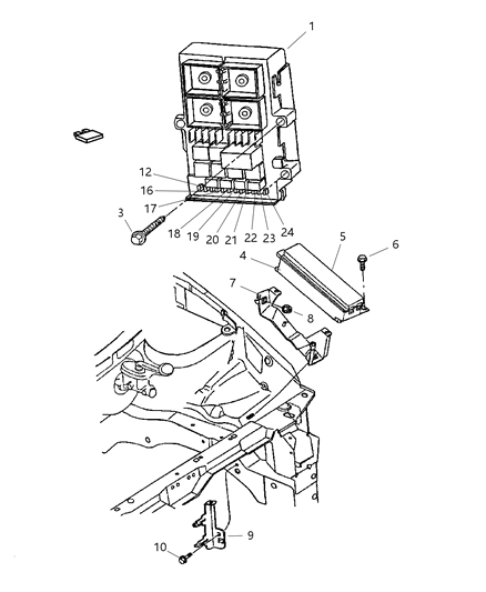 2000 Chrysler Voyager Junction Block Relay Diagram for 4707996AF