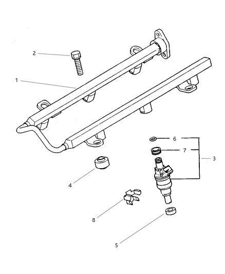 1998 Chrysler Sebring Coupe Fuel Rail Diagram 1 - Thumbnail