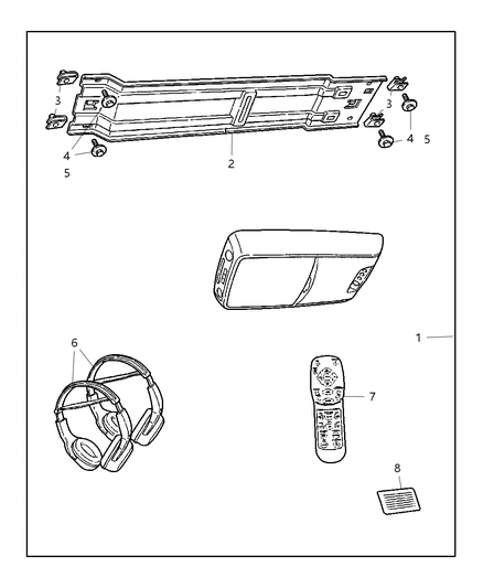 2004 Dodge Durango Media System - Rear Seat Video Diagram