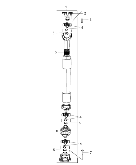 2009 Dodge Ram 4500 Shaft Drive Front Diagram for 52123083AB