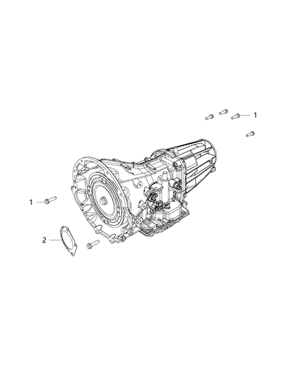 2009 Jeep Wrangler Mounting Bolts of Automatic Transmission Diagram 1 - Thumbnail