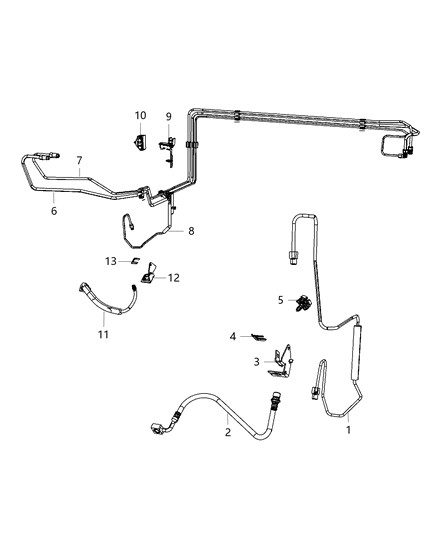 2011 Dodge Charger Front Brake Lines & Hoses Diagram 1 - Thumbnail