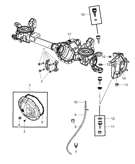 2009 Dodge Ram 2500 Knuckle, Front Passenger Side Diagram for 68054494AA