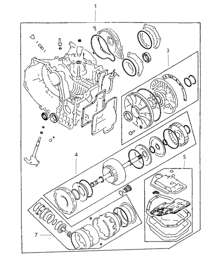 1997 Dodge Avenger Seal & Gasket Package , Repair Automatic Transaxle Diagram 2 - Thumbnail