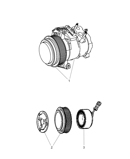 2008 Jeep Grand Cherokee A/C Compressor Diagram 1 - Thumbnail