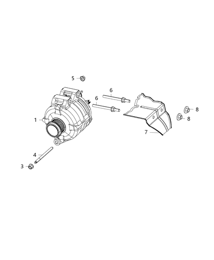 2017 Dodge Grand Caravan Generator Kit Engine Diagram for 68272108AC