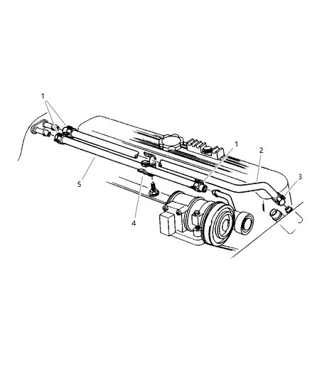 1998 Jeep Grand Cherokee Heater Hoses Diagram 1 - Thumbnail