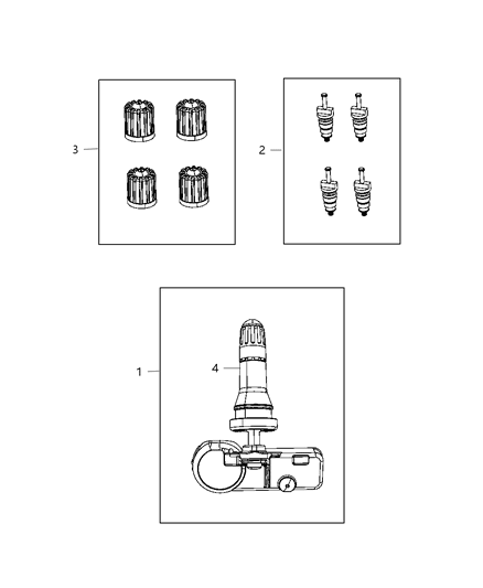 2013 Dodge Dart Sensor Tire Pressure Diagram for 68105280AD