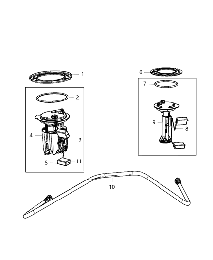 2014 Jeep Patriot Fuel Pump Assembly Diagram for 68051683AB