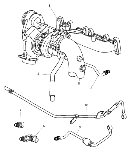 2002 Dodge Stratus Vacuum Hose Clamp Diagram for 6033369