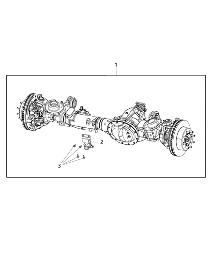 2016 Ram 3500 Pickup Front Axle Assembly Diagram 1 - Thumbnail