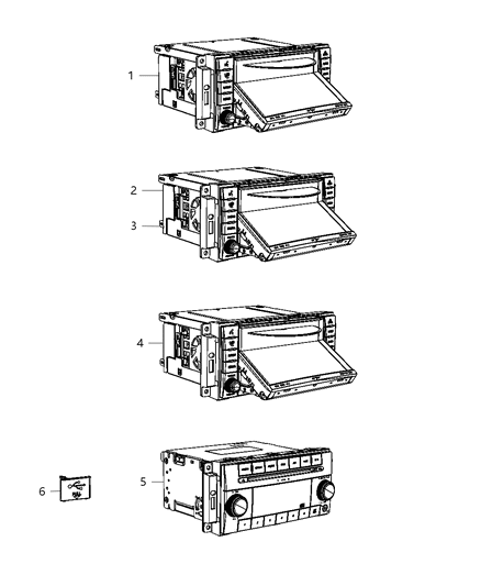 2012 Ram 3500 Radio Multi Media Diagram for 68092000AB