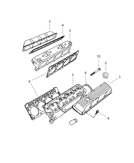 1998 Dodge Ram 2500 Regular Cab Cylinder Head Diagram 1 - Thumbnail